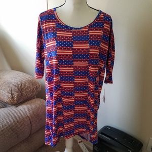 🧡 4 for 15! Nwt’s Stars & Stripes Irma Top Med